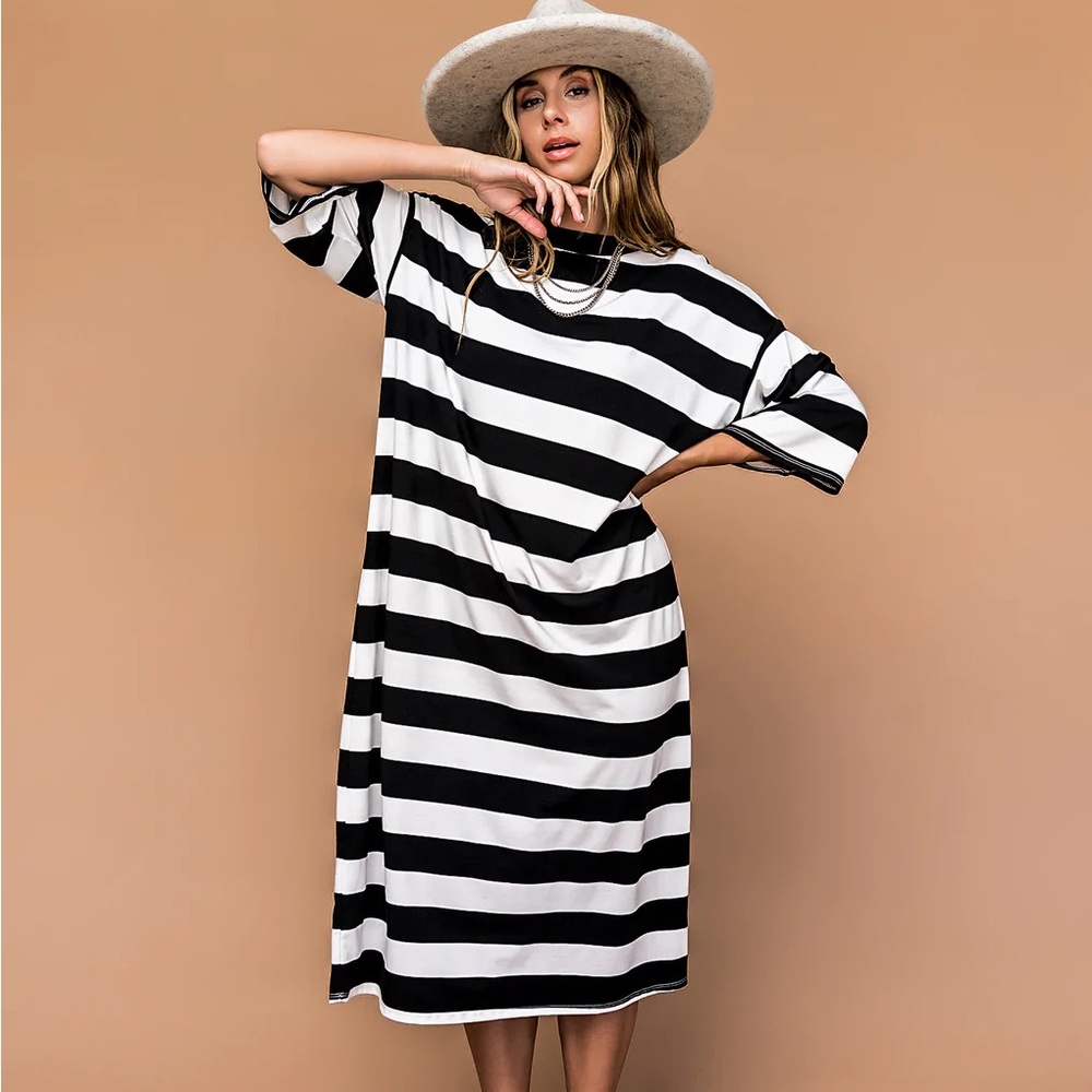 Dressed in Lala Original: Ozzy Dress in Stripes